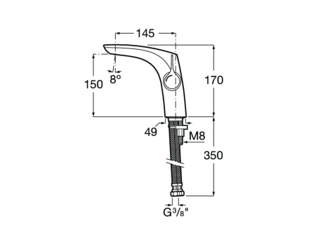 Смеситель для раковины Roca Insignia 5A3B3ANM0 черный титан