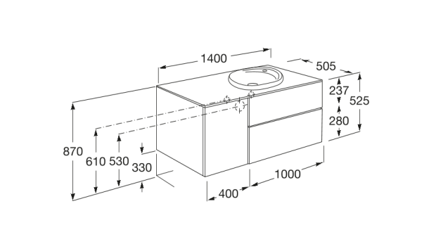Тумба под раковину Roca Beyond к-т с раковиной 851394402