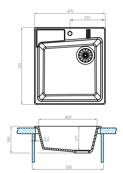 Кухонная мойка Aquaton Парма 1A713032PM270 терракот