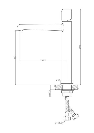 Смеситель для раковины BelBagno UNO UNO-LMC-CRM