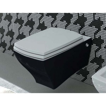 Унитаз подвесной Artceram Jazz JZV001 01 50 nero/bi без сиденья
