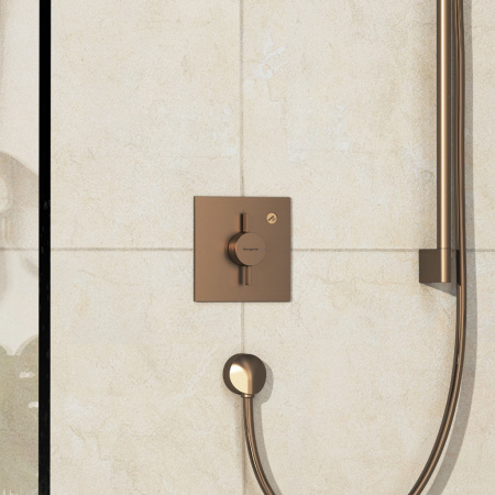 Смеситель для душа встраиваемый Hansgrohe DuoTurn E 75617140 шлифованная бронза