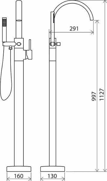 Смеситель для ванны Ravak Freedom FM 080.00 X070059