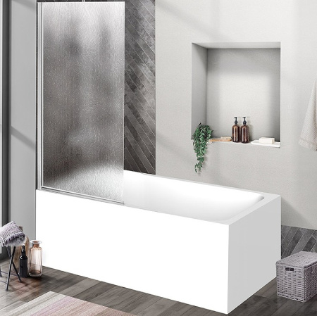 Душевая шторка на ванну (90х150) BelBagno UNO-V-1-90/150-CH-CR шиншила