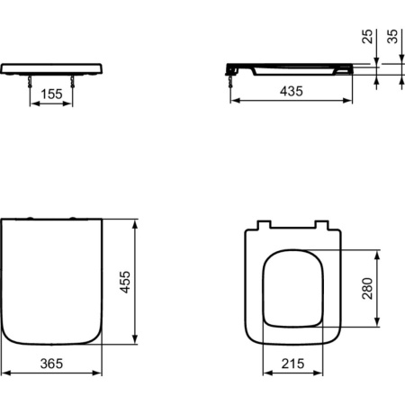 Крышка-сиденье Ideal Standard BLEND CUBE T392701