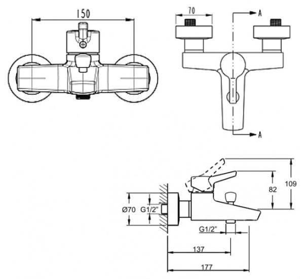 Смеситель VITRA Slope A40464EXP