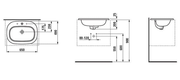Раковина Laufen LB3 8.1168.2.000.104.1 Раковина Laufen LB3 8.1168.2.000.104.1