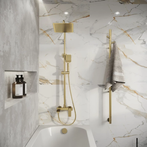 Душевая система Grossman Cosmo 500.K35.02.320 золото сатиновый Душевая система Grossman Cosmo 500.K35.02.320 золото сатиновый