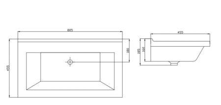 Раковина ASB-Woodline Миранда 80 21573