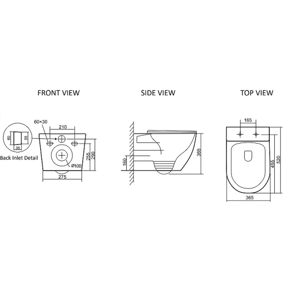 Унитаз подвесной безободковый SantiLine SL-5025MB с сиденьем микролифт