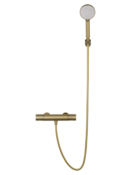 Смеситель для душа с термостатом WONZON & WOGHAND INN 2, брашированное золото WW-A2006-A-BG