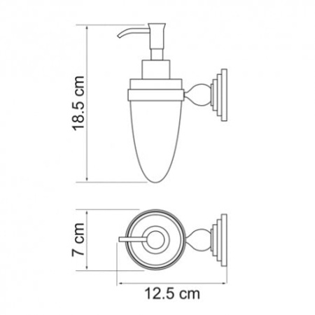 Дозатор для жидкого мыла WasserKRAFT Ammer K-7099