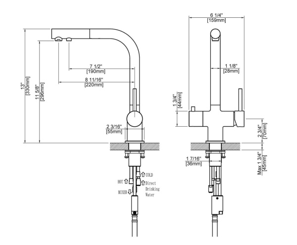 Смеситель для кухни Timo Saona 2356/16FL