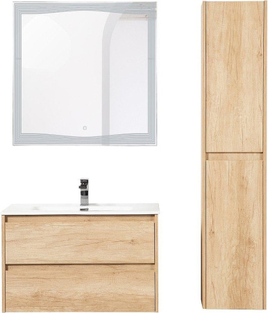 База под раковину подвесная BelBagno KRAFT-800-2C-SO-RNN Rovere Nebrasca Nature