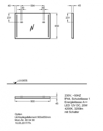 Зеркало Keramag Option 800490000