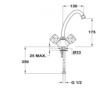 Смеситель для мойки Mofem KOMETA 140-1583-10