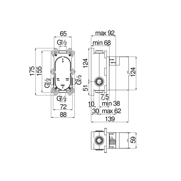 Скрытая часть Nobili Rubinetterie WE81100