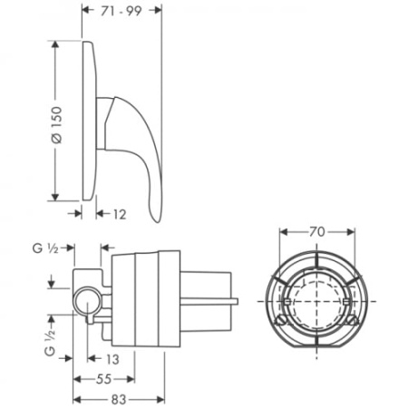 Смеситель  для душа HANSGROHE Focus Е 31766000