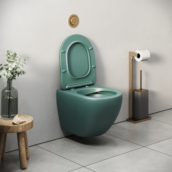 Унитаз подвесной безободковый Grossman Color GR-4455OLMS с сиденьем микролифт