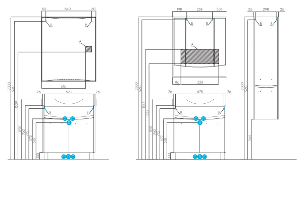 Тумба под раковину Aquaton Инфинити 76 H 1A196701IF010
