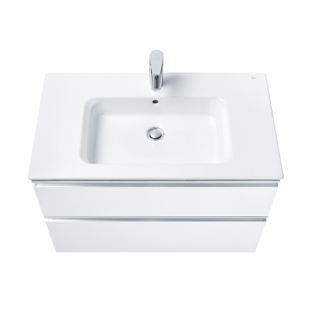 Тумба под раковину Roca The Gap 80 белый глянец 2 ящика A857399806