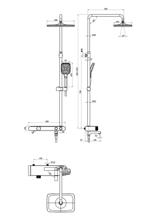 Душевая система Cersanit Vivo 64089