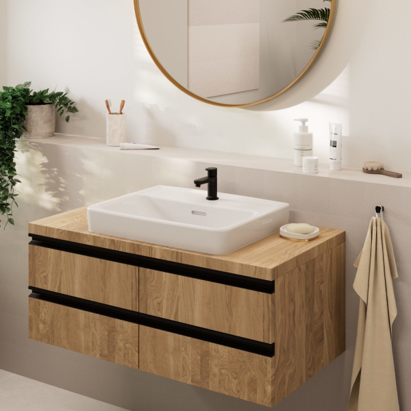 Кран для холодной воды без донного клапана Hansgrohe Vernis Blend 71583670 черный матовый