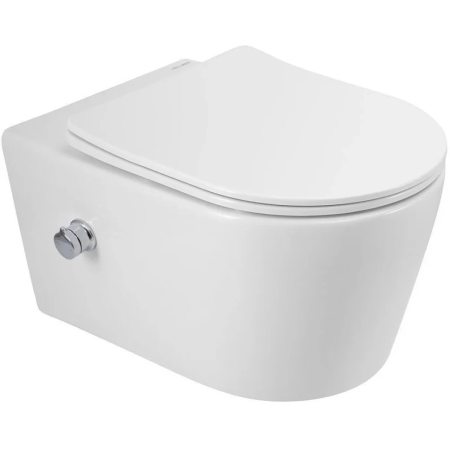 Унитаз подвесной безободковый с функцией биде Art&Max Zoe AM9322C1CHR/SC микролифт