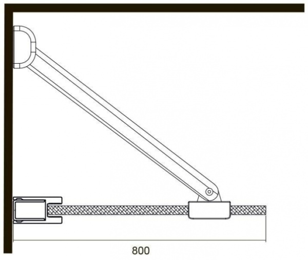 Шторка для ванны AM.PM Sense W76G-GB-F080-CT