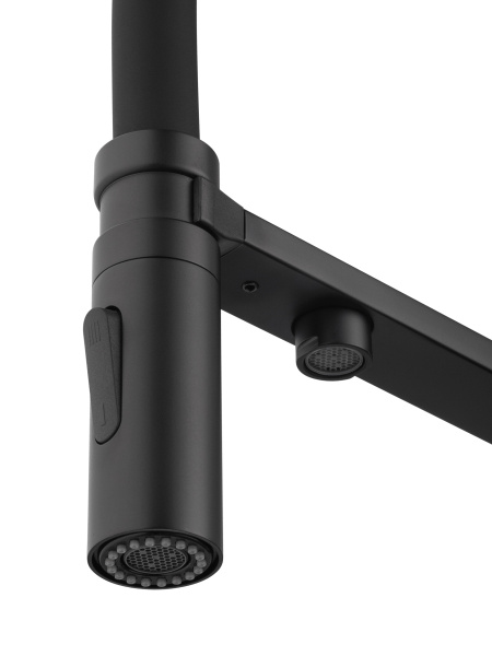 Смеситель для кухни с гибким изливом и подключением фильтра WONZON & WOGHAND, черный матовый WW-88458009-MB Смеситель для кухни с гибким изливом и подключением фильтра WONZON & WOGHAND, черный матовый WW-88458009-MB