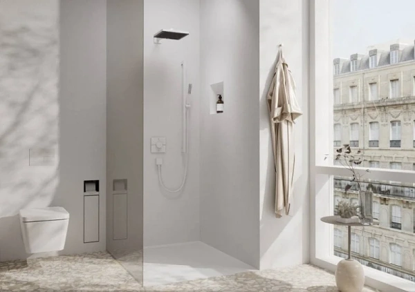 Термостат для душа на 2 потребителя Hansgrohe ShowerSelect Comfort Q 15583700 белый матовый