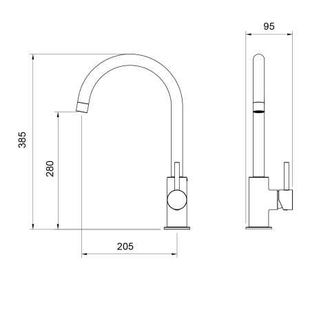 Кухонный смеситель Oliveeka OL-963002-MB, черный матовый