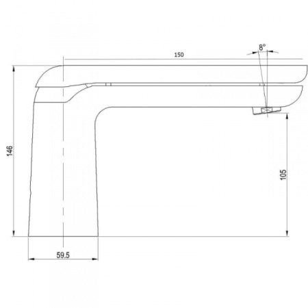 Смеситель для раковины  BENNBERG CHROME 115001