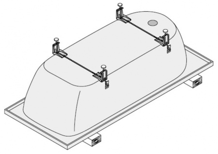 Комплект ножек для стальных ванн Bette B23-1500