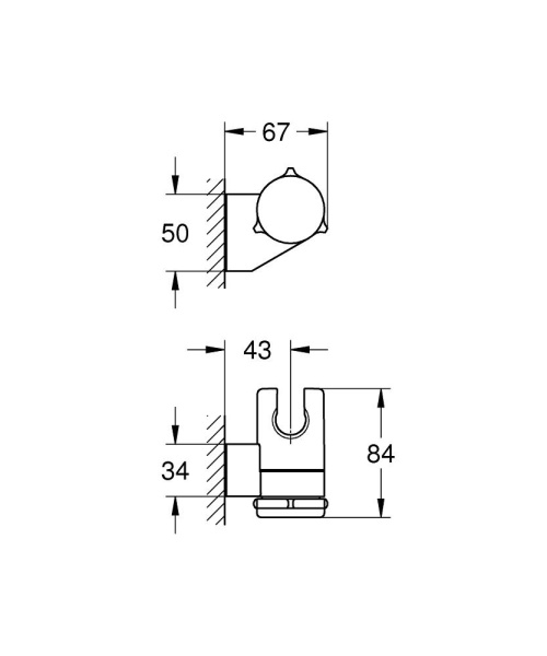 Настенный держатель Grohe New Tempesta 275952431 (черный матовый) Настенный держатель Grohe New Tempesta 275952431 (черный матовый)