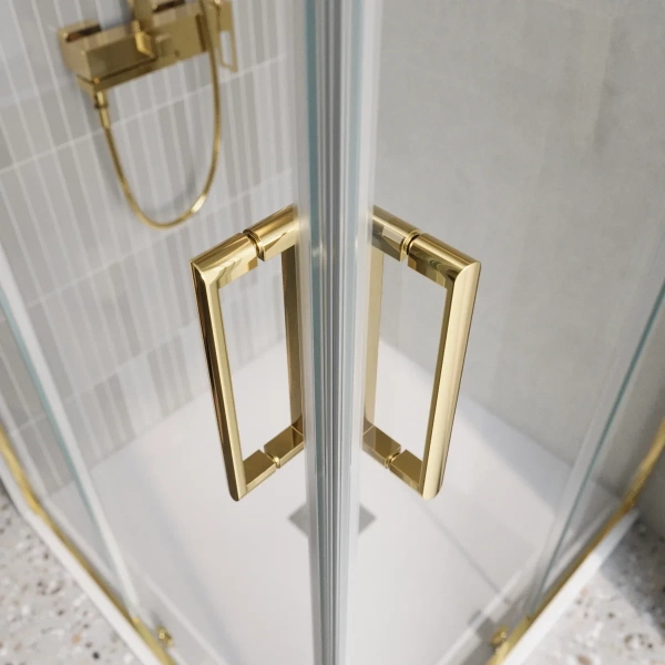 Душевой уголок BelBagno Luce LUCE-A-2-100-C-ORO
