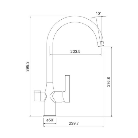 Смеситель для кухонной мойки IDDIS Pure (PURSBFJi05)