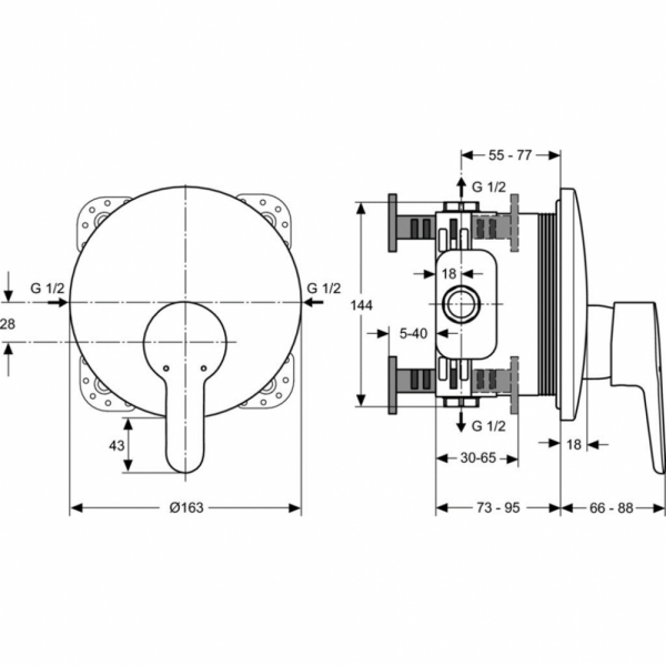 Смеситель для душа Ideal Standard CONNECT BLUE A5801AA