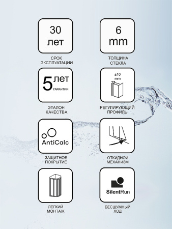 Душевой уголок Ravak Blix BLSRV2-90 (90x90) X1LM70300Z1