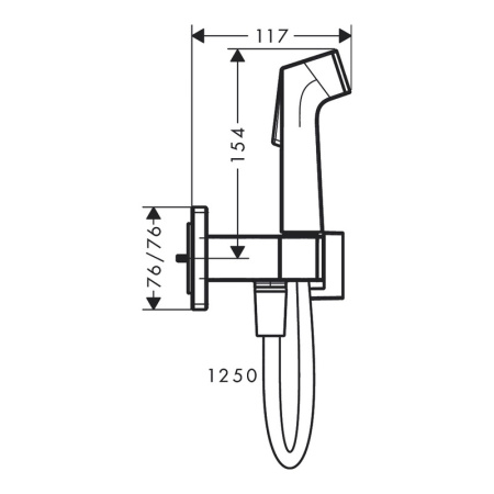 Гигиенический набор Hansgrohe Bidette E 1jet 29233340