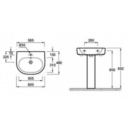 Пьедестал для раковины Jacob Delafon Panache E1403-00