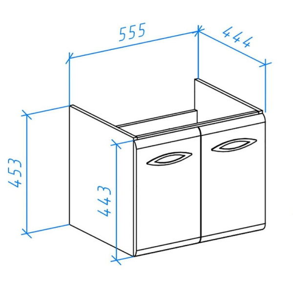 Тумба под раковину Bellezza Джела 60 4639809540019