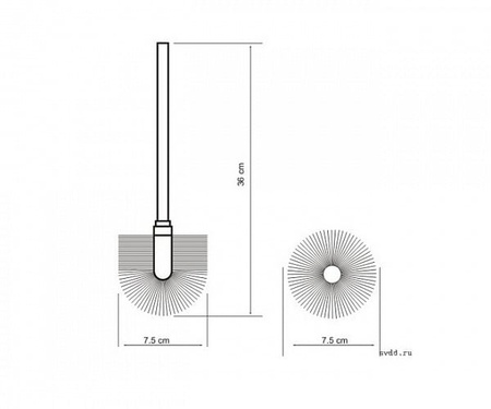 Ершик для унитаза запасная WasserKRAFT K-027