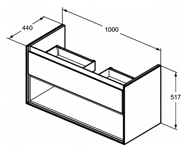 Тумба под раковину Ideal Standard Connect Air 100 см E0828PS