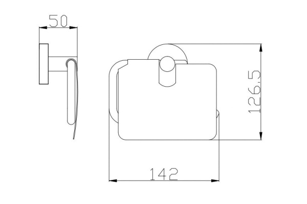 Держатель туалетной бумаги с крышкой Rav Slezak Colorado COA0400