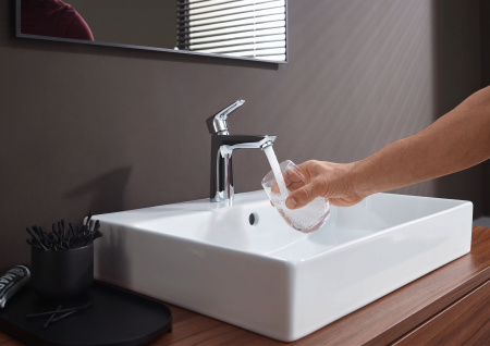 Смеситель для раковины с донным клапаном LowFlow Hansgrohe Talis E 71715000 хром