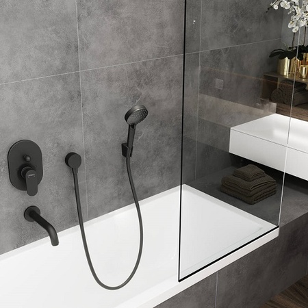 Душевая лейка Hansgrohe Vernis Blend 100 2jet Vario EcoSmart 26340670, черный матовый