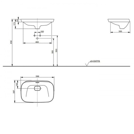 Раковина Toto LW3716HY#XW