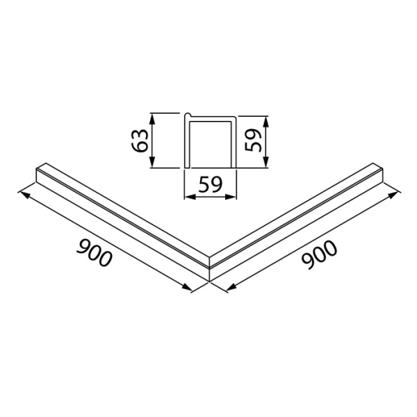 Декоративный профиль IDDIS Slide под душевое ограждение, черный (SLI5BS0i22)