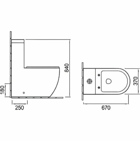 Унитаз напольный с функцией биде SantiLine SL-5011SM-BD